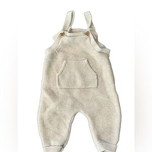 The planet organic Cream/gray knit romper